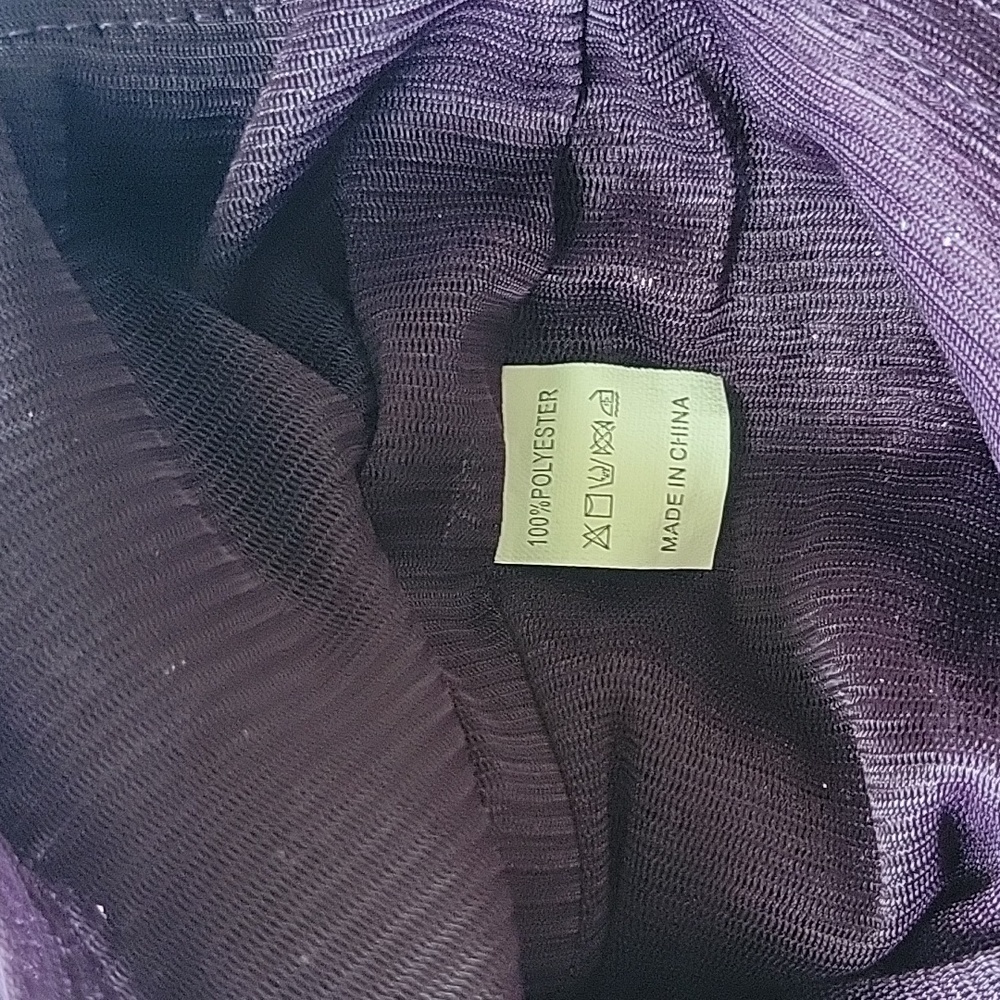 New Strapless Purple Sequin Dress - Picture 5 of 10